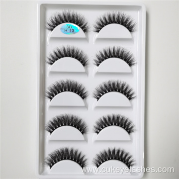 reusable lashes 5 pairs 3d natural eyelashes h13